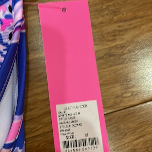 Lilly Pulitzer Girls Caesara Dress size M (6-7) & XL Iris Blue Wild Within NWT - Picture 4 of 11